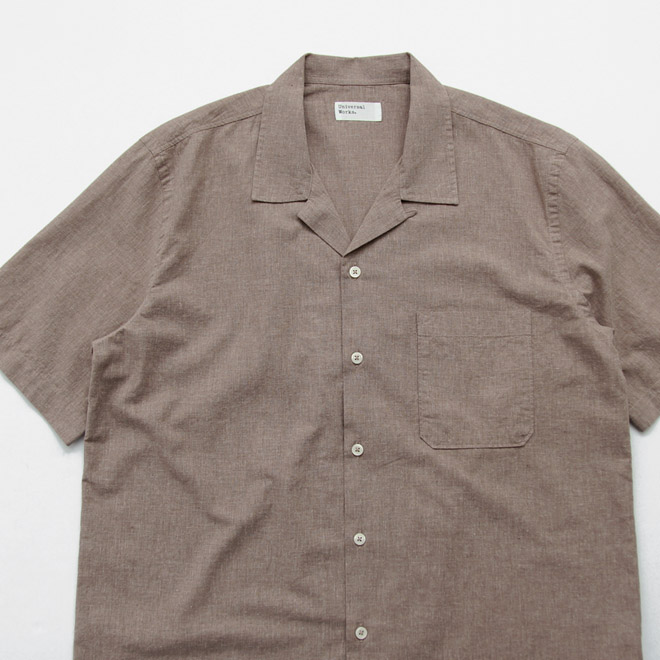 Universal Works / Road Shirt - Sido Linen Mix Brown