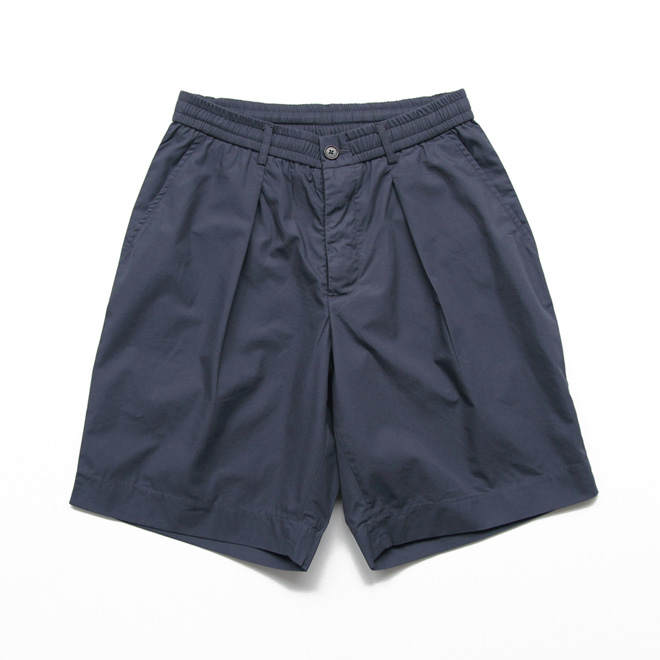 Universal Works / Pleated Track Short - Peached Poplin Navy
