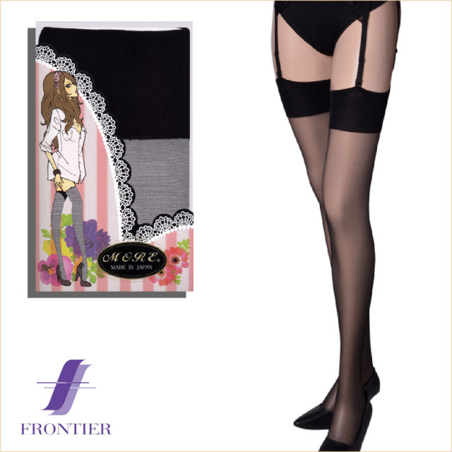 昭和レトロシームレスガーターストッキング、タイツ 内気 