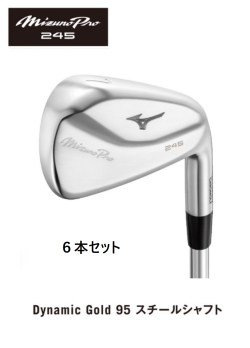 ミズノ　Mizuno Pro 245 アイアン 6本セット [ダイナミックゴールド 95 フレックス：S200]