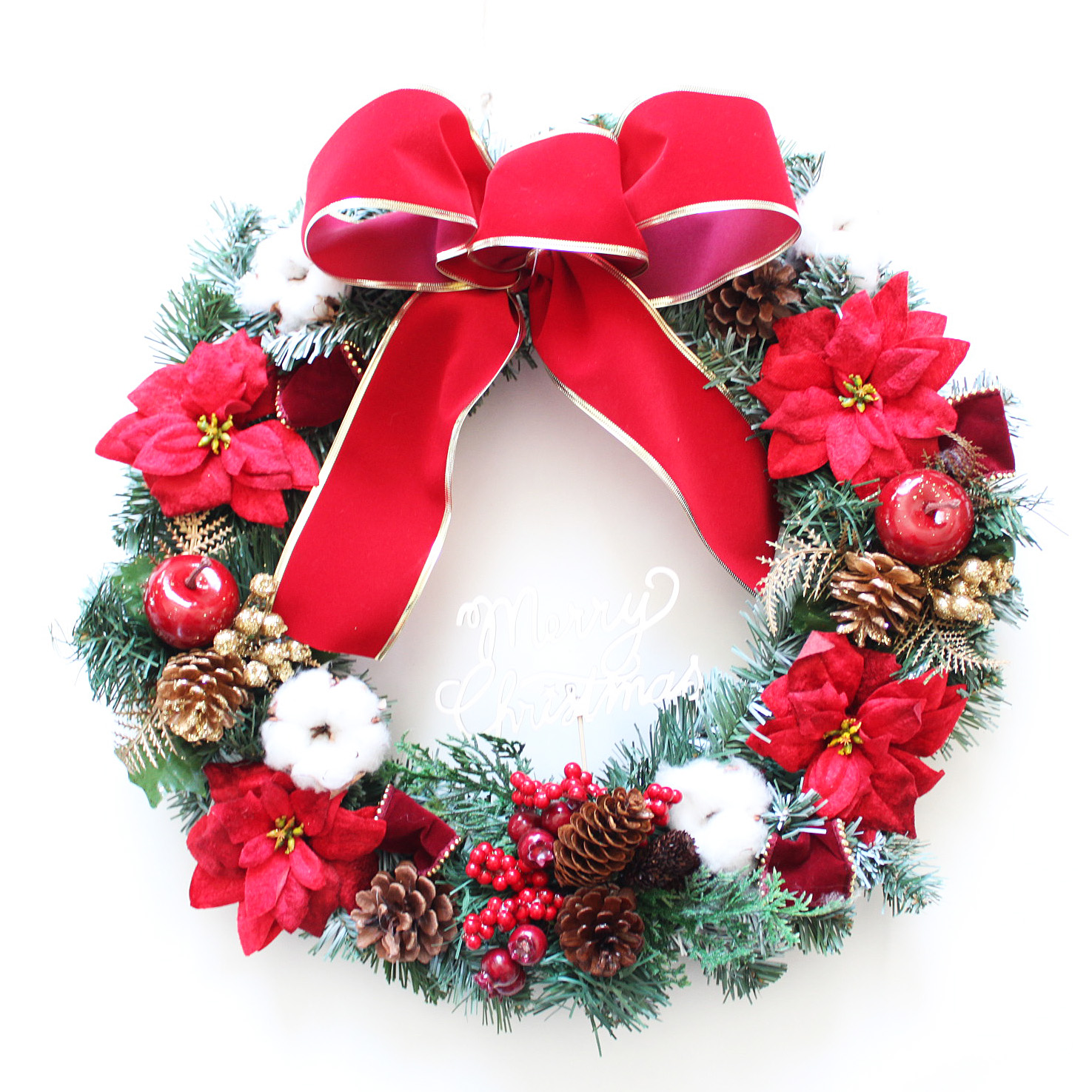 リース#390 Merry Christmas フラワー・リース 