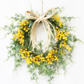 ミモザのリース【Ｌサイズ】（アーティフィシャルフラワー、造花） 【送料無料】