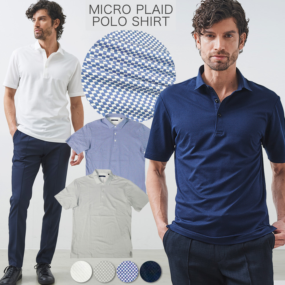 [会員様限定SALE] 軽量 マイクロプレイド ストレッチジャージ 半袖ポロシャツ ウォッシャブル ゴルフ スポーツ 151504 G-stage ジーステージ