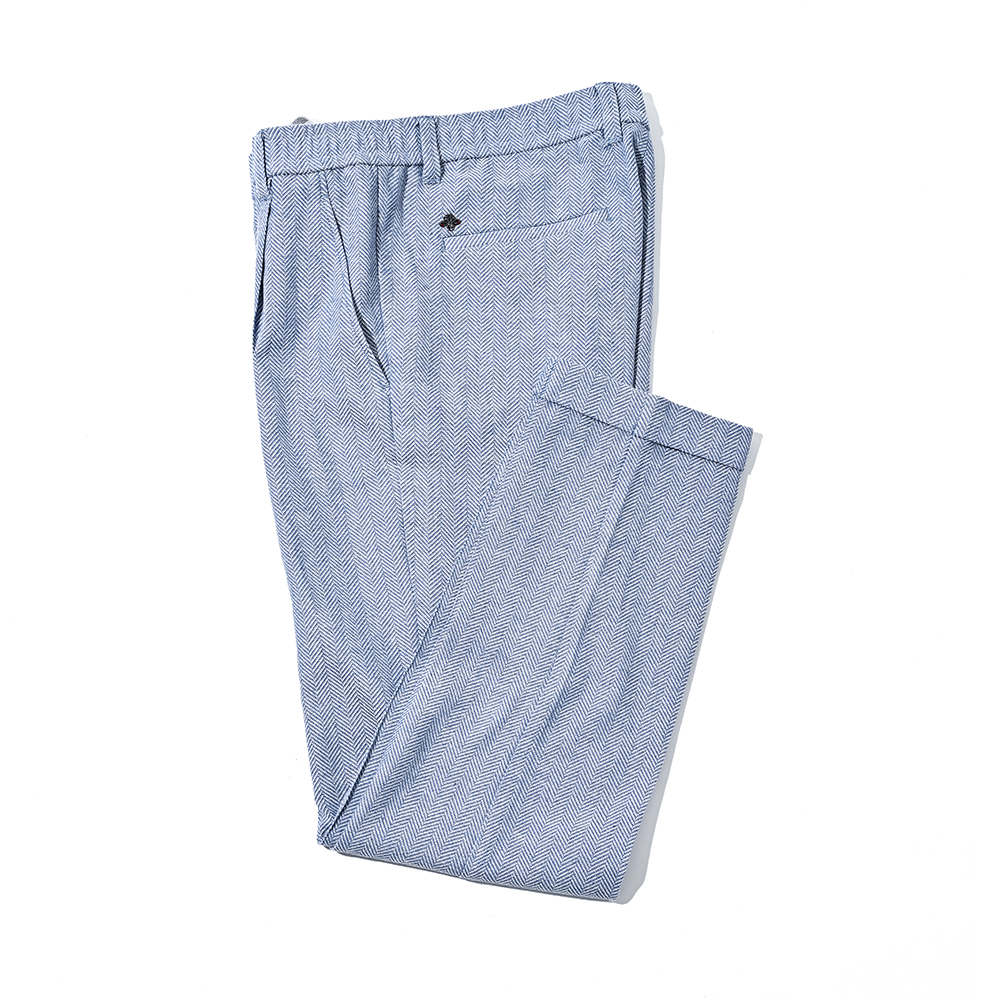 コットンリネンヘリンボーンワンタックパンツ