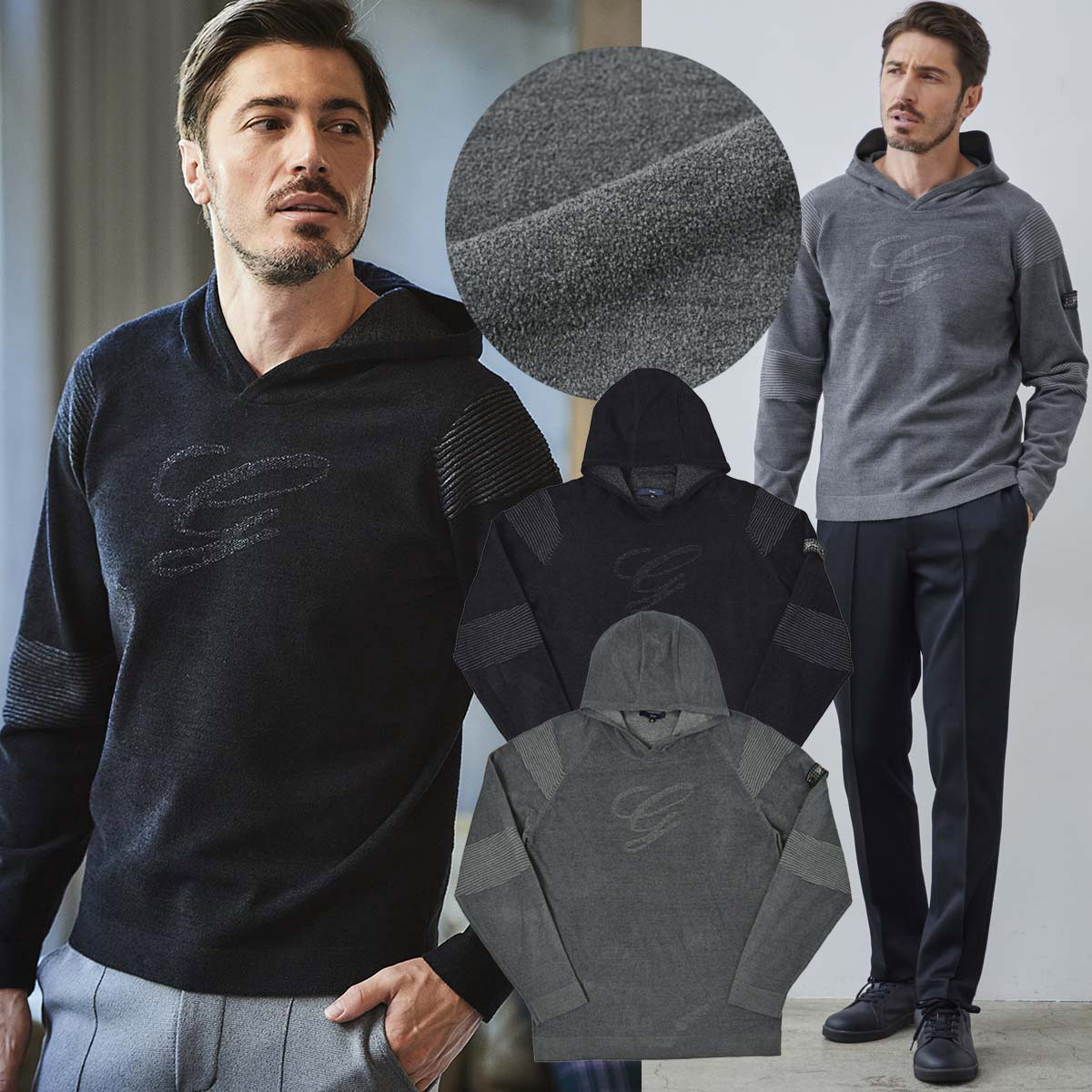 ［会員様限定SALE］在庫限り　秋冬　軽く柔らかいモールストレッチパーカー プルオーバー トップス 240703 G-STAGE ジーステージ　［6300］