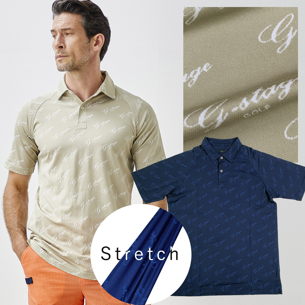 [会員様限定販売] 在庫限りOUTLET SALE　ポロシャツ ロゴプリント吸汗速乾 ゴルフ 331506 G-stage ジーステージ