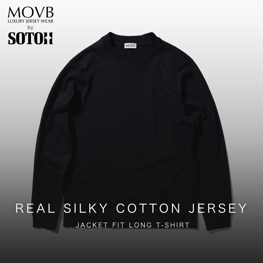 【MOVBモーヴ】日本製Real Silky Cotton Jersey  ロングTシャツ　カットソー MOVB