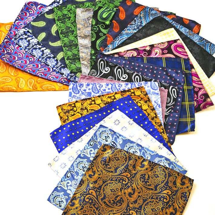 ポケットチーフ　チーフ　ペイズリー　チェック　フラワー l10904 G-stage ジーステージ