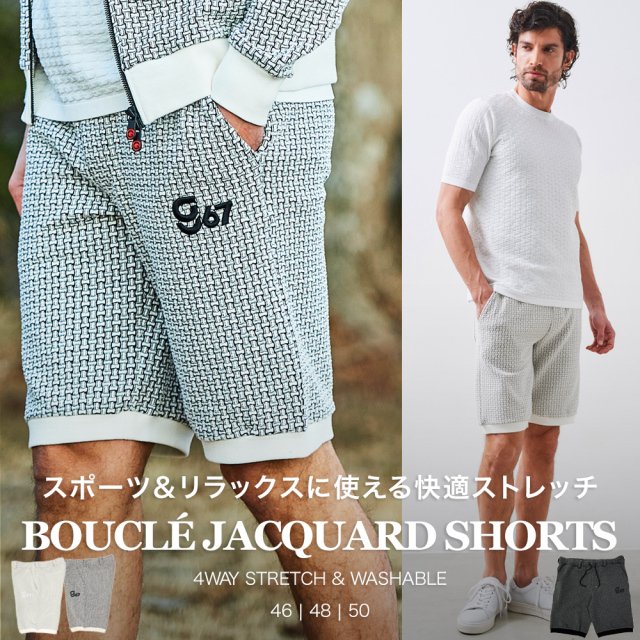 ［会員様限定SALE］格子柄ブークレジャガードショーツ ショートパンツ 4WAYストレッチ ウォッシャブル ゴルフ 150515 G-stage ジーステージ