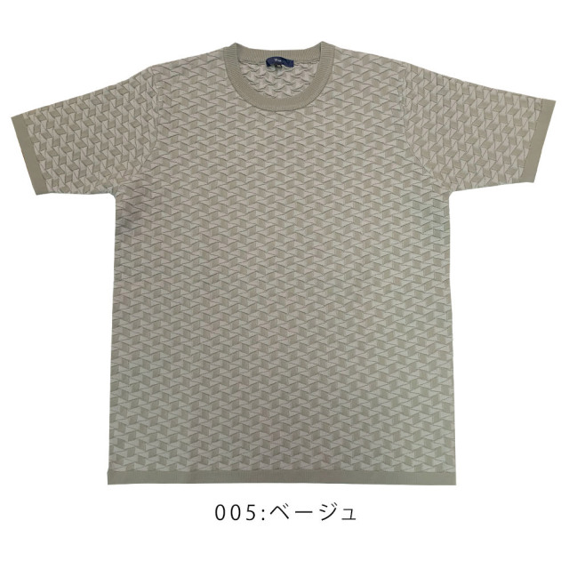 ディアマンテジャガード半袖クルーネックニットT 150705 G-STAGE ジー