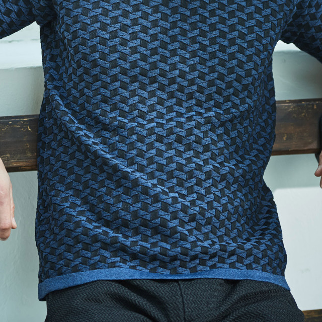 ディアマンテジャガード半袖クルーネックニットT 150705 G-STAGE ジー