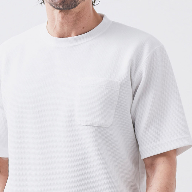 WEB限定] 半袖ストレッチTシャツ 真っ白クルーネック 151522 G-STAGE