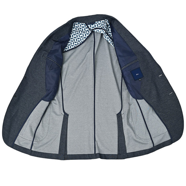 美品○シンプリシテプリュス　デニムジャージセットアップスーツ　グレー simplicite シンプリシテェ ウール100% 3ピース スーツ