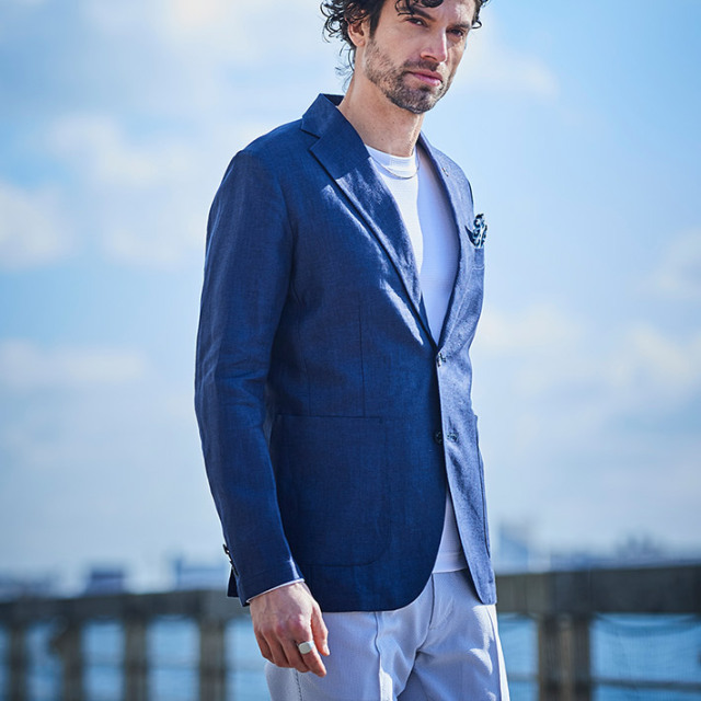 D&Gドルチェアンドガッバーナリネン麻メタル金糸二重襟ドレス  