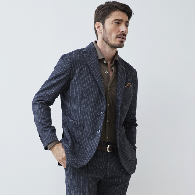 ウールミックスストレッチジャージジャケット 240201 G-stage ジーステージ