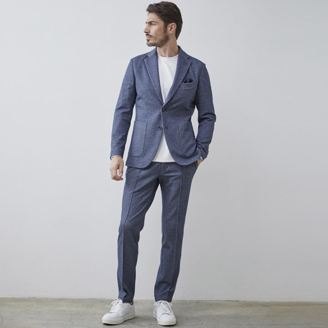 ジャガード ストレッチ ジャージジャケット セットアップ 別売り 秋冬  