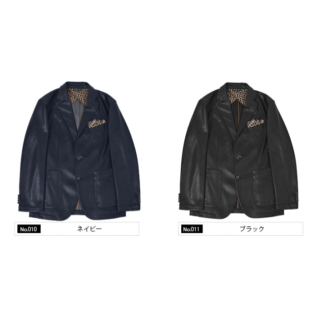 会員様限定SALE］ フェイクレザーテーラードジャケット 240213 G-stage  