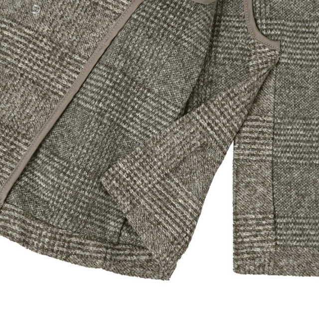 イタリア ROMA生地 グレンチェック柄 ダブルピークドラペル ストレッチ