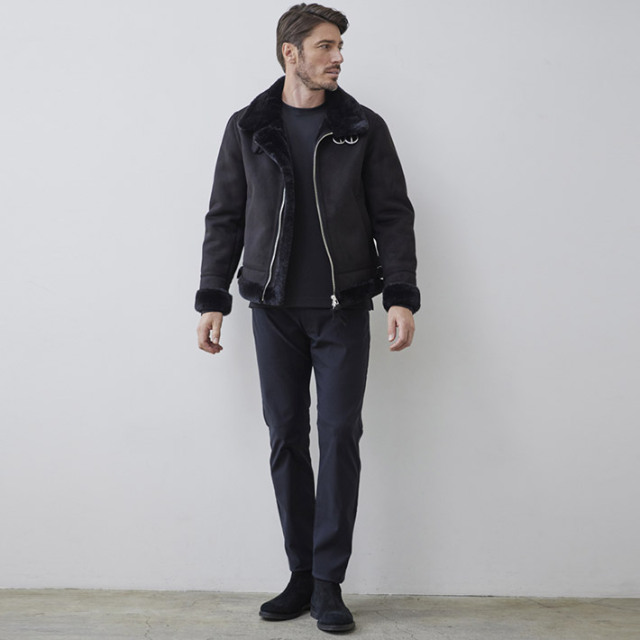 フェイクムートン ブルゾン スタンドネック アウター 240405 G-STAGE