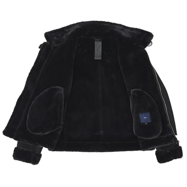 フェイクムートン ブルゾン スタンドネック アウター 240405 G-STAGE