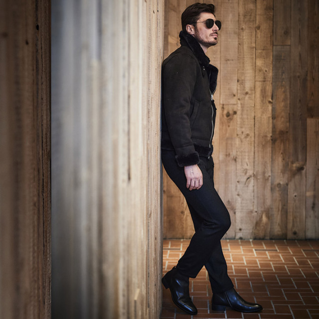 【G-stage】グレー フェイクムートン　チェスターコート G-stage】グレー フェイクムートン チェスターコート G-stage】グレー