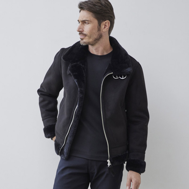 フェイクムートン ブルゾン スタンドネック アウター 240405 G-STAGE