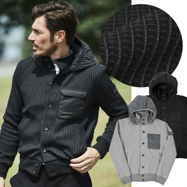 [会員様限定SALE]バックキルト ニットコンビ フーデッド ブルゾン 240411 G-STAGE ジーステージ