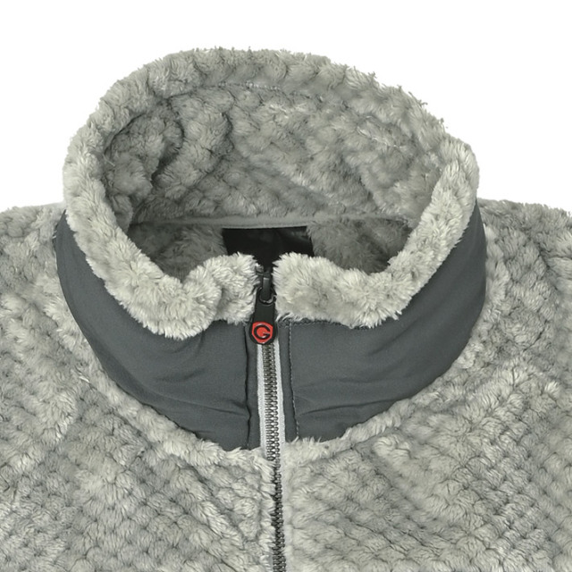 ムートン調 フリース ハイネック ジップブルゾン アウター