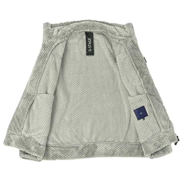 ムートン調 フリース ハイネック ジップブルゾン アウター