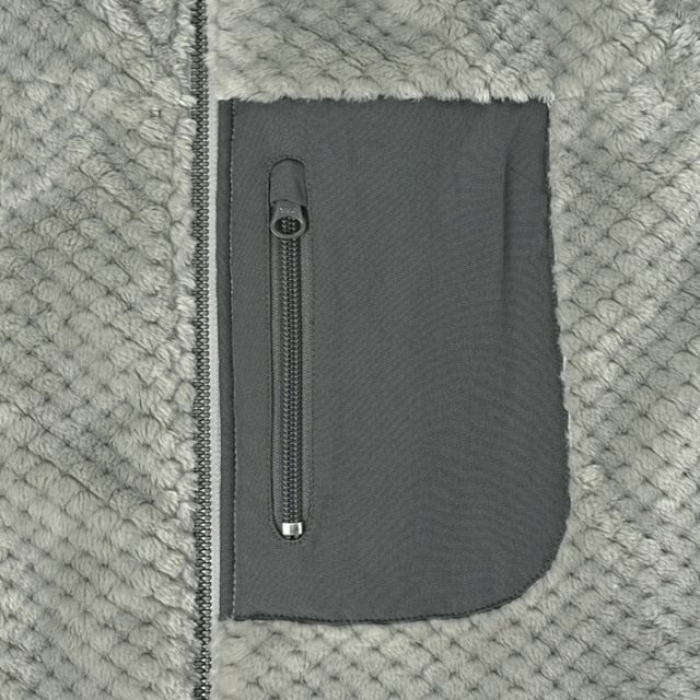 ムートン調 フリース ハイネック ジップブルゾン アウター