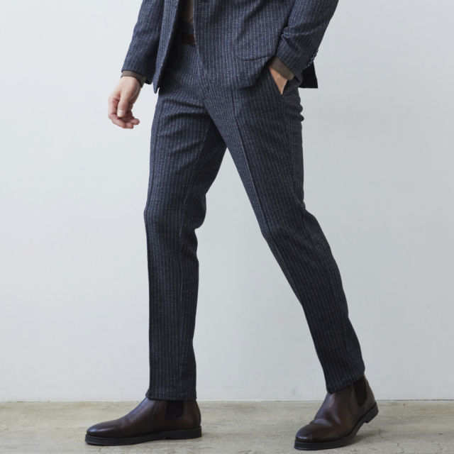 PGG☆ピージージー/新品未使用❣️ストレッチパンツ！ダークネイビー/サイズ1Ｍ✨ ウールミックスストレッチジャージパンツ 240501 G-STAGE ジーステージ