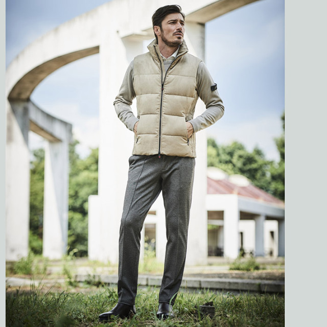 ジャガード ストレッチ ジャージパンツ スラックス セットアップ  