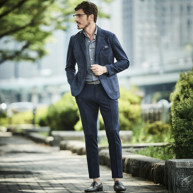 ヌバック調ストレッチジャージジャケット 630203 240203 G-STAGE ジー