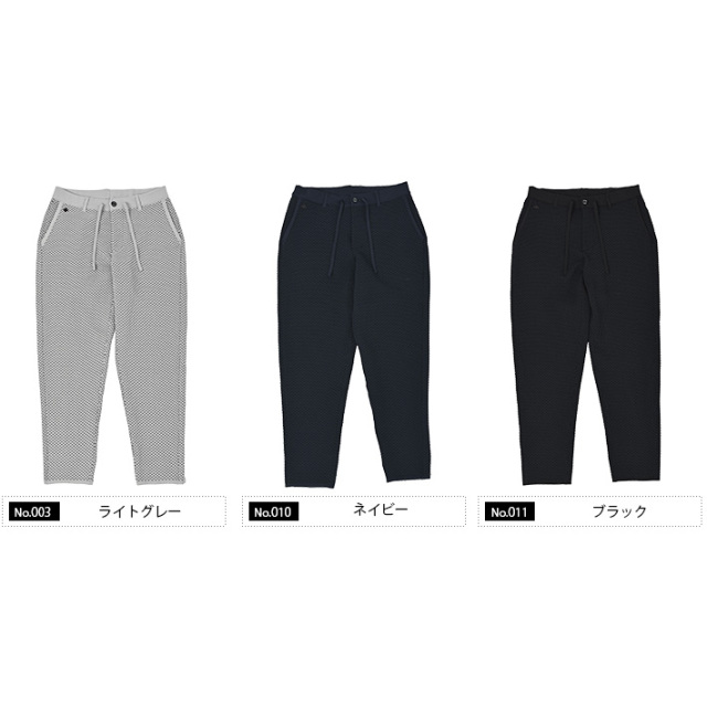 G-ZERO 軽量 ブリスター 格子編み 洗える ニットパンツ 240510 G