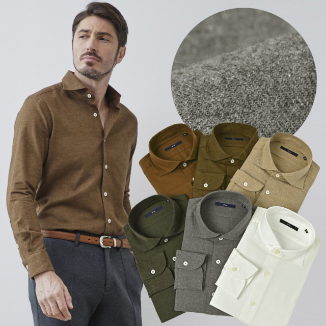 メランジ ライトネル カッタウェイシャツ 240603 G-STAGE ジーステージ