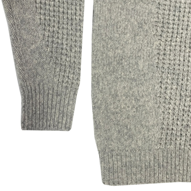 会員様限定販売］SALE タスマニアウール ワッフル柄 クルーネック