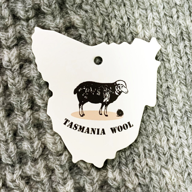 会員様限定販売］SALE タスマニアウール ワッフル柄 クルーネック