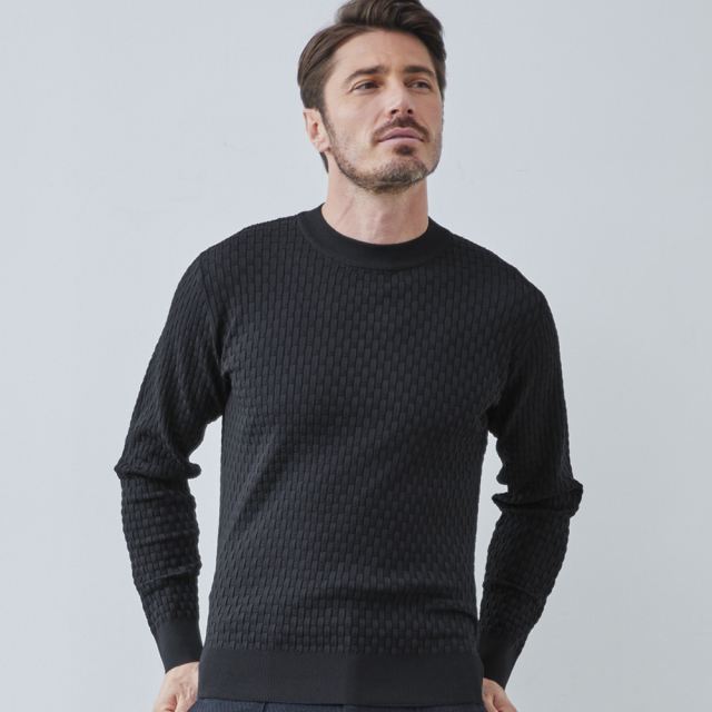 超伸縮軽量モックネックニットソー 長袖ロンT 240721 240701 G-STAGE