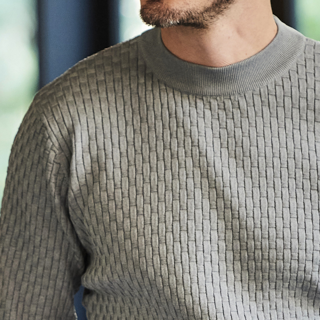 シーニュ プルオーバー 超伸縮軽量モックネックニットソー 長袖ロンT 240721 240701 G-STAGE