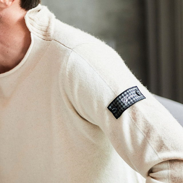 会員様限定SALE]カシミヤ インターシャ ロールハイネックセーター