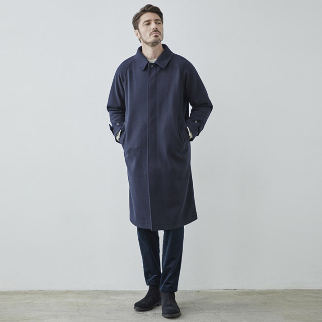 会員様限定SALE］在庫限り メルトンジャージ ステンカラーコート