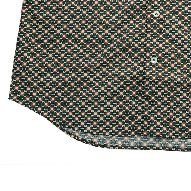 イタリアシャツ オプティカル ジオメトリック柄 Albini生地 カジュアルシャツ カッタウエイ 010 Gallipoli Camiceria ガリポリカミチェリア メンズウエアg Stage