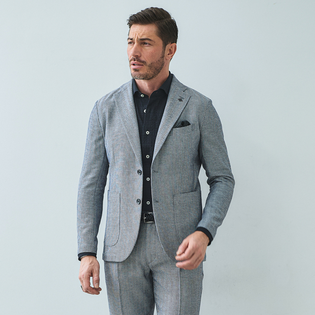 綿麻ヘリンボーンドライジャケット 360204 G-STAGE ジーステージ