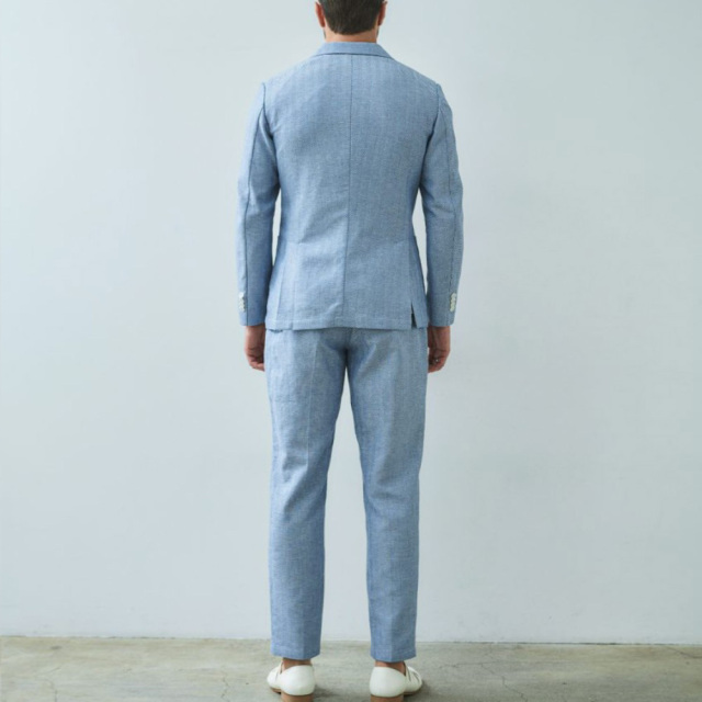 綿麻ヘリンボーンストレッチダブルジャケット 360205 G-STAGE ジーステージ