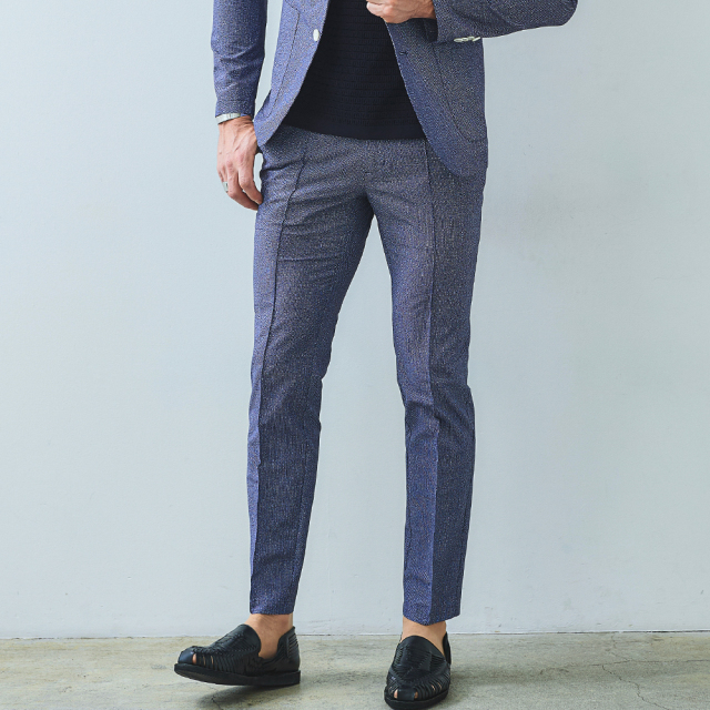 スラックス,メンズ,春,夏,セットアップ対応,パンツ,ウォッシャブル,清涼,ストレッチ,ドライ,メッシュ,軽量,美脚