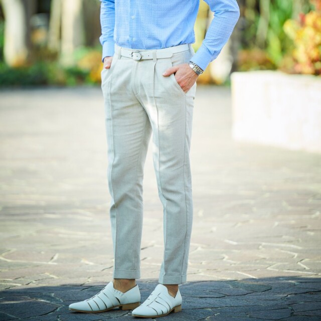 リネン混ヘリンボーンドライパンツ 360504 G-STAGE ジーステージ