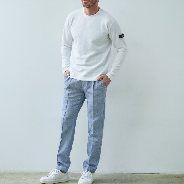 リネン混ヘリンボーンドライパンツ 360504 G-STAGE ジーステージ