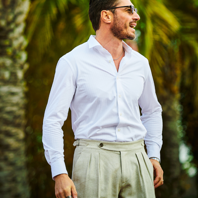 綿麻ヘリンボーンストレッチグルカパンツ 360505 G-STAGE ジーステージ