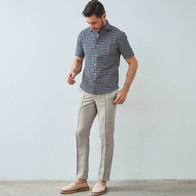 リネンライクメランジスラブスラックス 360507 G-stage ジーステージ