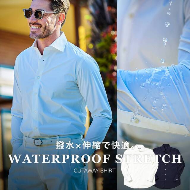 撥水シャツ ストレッチ カッタウェイシャツ 360605 G-STAGE ジーステージ